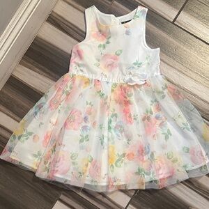 Elegant Floral Kids Dress with Pastel Accents